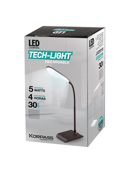 Lâmpada LED preta oval Korpass 5w