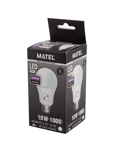 Bomb Led Estandar Sens Presen E27 10w F