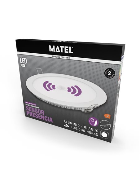 Downlight LED redondo matel branco sensor 18w 6400K