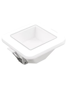 Aro led matel cuadrado 3 intensidades 8w fría 2