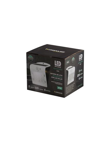 Aplique solar led sensor korpass 2W branco 6400K