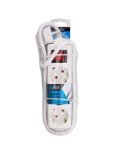 Base Onlex Blanca 3tomas Cable/Int 5mt 2