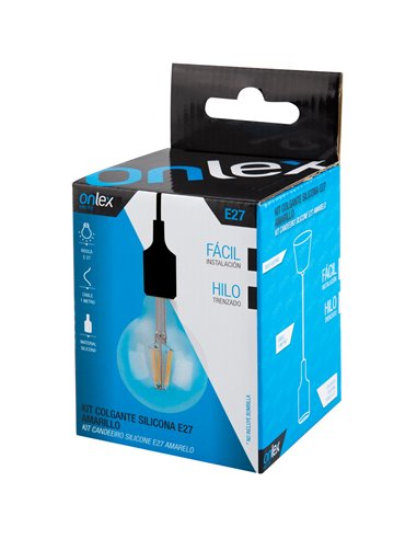 Kit pendente Matel silicone E27 1m preto