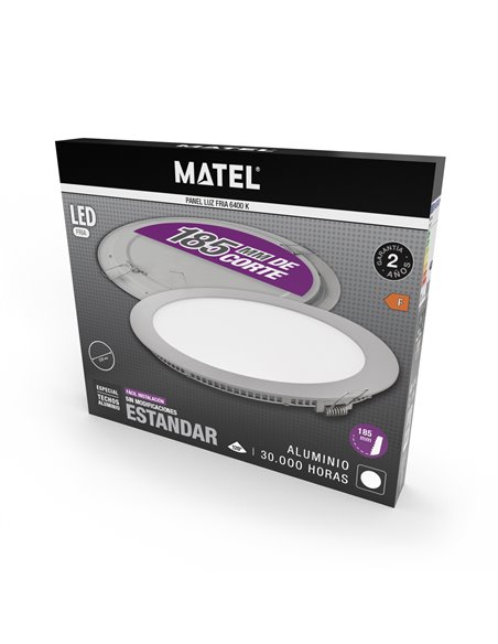 Downlight Led Corte 185mm Gris 18w Fri