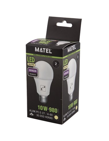 Bomb Led Estandar Sens Presen E27 10w N
