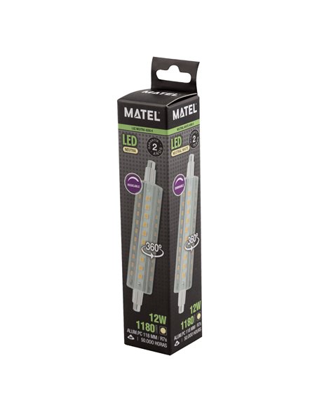 Bomb Led Lineal 360º 22x118mm Regu 12w N