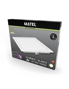Downlight Led Cuadrado Blanco 9w Neutra 2