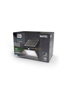 Aplique Led Solar Negro Con Sensor 4 W 2