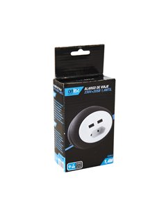 Extensão de viagem Onlex 230v + 2 cabos USB 1,4 m 2