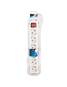 Base Onlex Blanca 6tomas Cable/Int 5mt 2