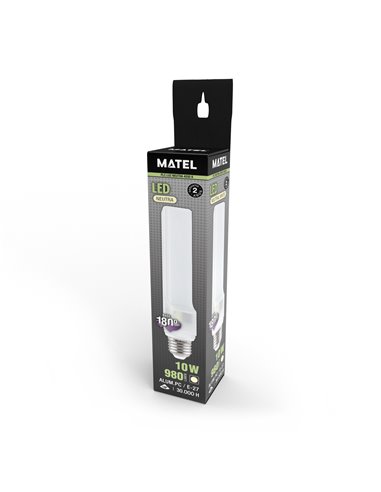 PLC matel E27 lâmpada LED rotativa 10W 230v 4200K