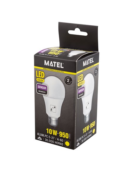 Bomb Led Estandar Sens Presen E27 10w C