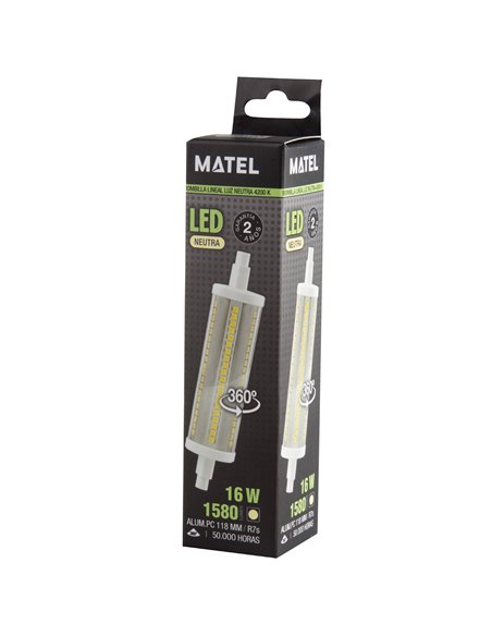 Bomb Led R7s 180º 29x118mm 16w Neutra
