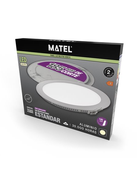 Downlight Led Corte 185mm Gris 18w Neu