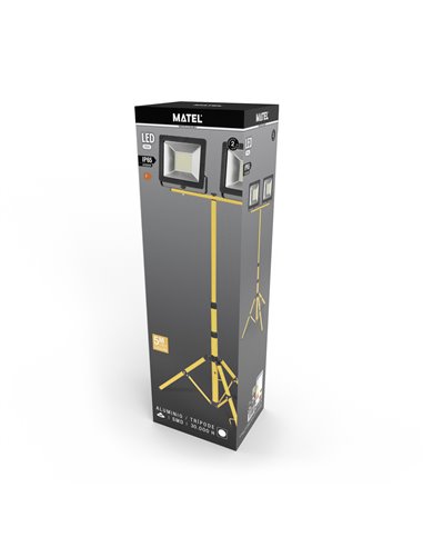 Trípode con proyector led matel ip65 2x30w fría