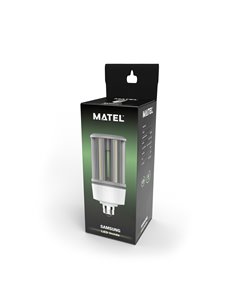 Bombilla led tubular matel chip samsung e27 36w neutra 2