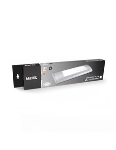 Tela LED de alumínio prateado Matel 18W 6400K 2