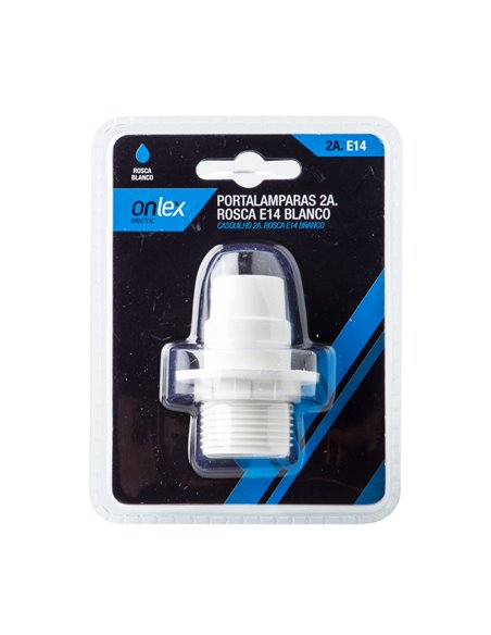 Porta-lâmpada e14 rosca onlex 2a blister branco