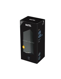 Aplique Led Luxe Rectangu Gris Ip54 6w F 2