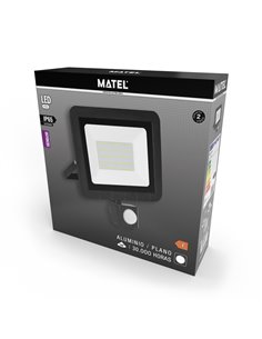 Proyector Led Sensor Plano Negro 20w F 2
