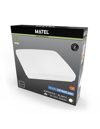 Aplique Led Cuadrado Extraplano 48w N