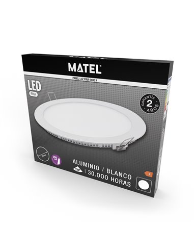 Downlight Led Redondo Blanco 9w Fria