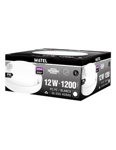 Aplique Led Redond Blanco Sen Ip65 12w F 2