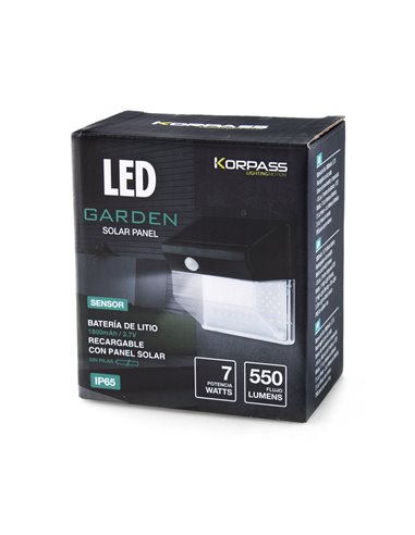 Aplique Led Solar Sens Vertical 7w Fria
