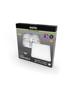 Downlight led cuadrado ajustable blanco matel 30w neutra 2