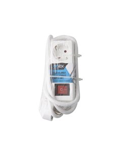 Base blanca onlex t/t interruptor cable 3 mts 2 tomas 2