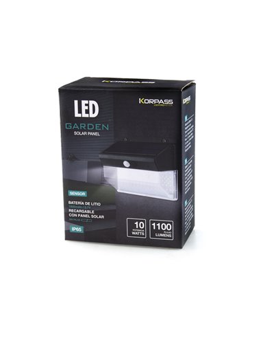 Aplique solar de parede LED Korpass com sensor...
