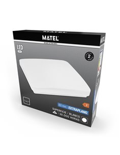 Aplique led extraplano matel cuadrado 12w fría 2