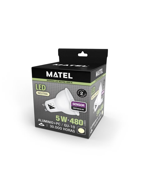 Bomb Led Dicroica Sens Crepusc 5w N
