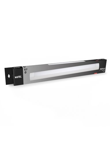 Pantalla Blanca Ip20 P/2tub Led 9w 60c