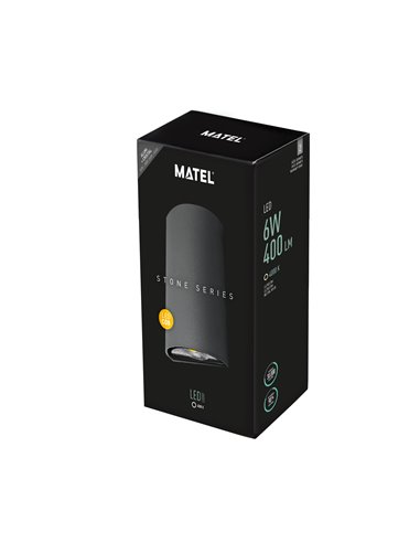 Aplique Led Luxe Semicirc Gris Ip54 6w N