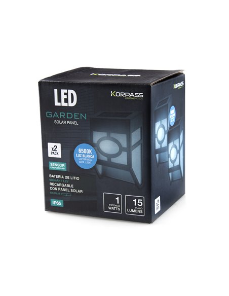 Aplique Led Solar Guia Crepus 1w 2unid F