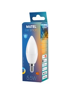 Bombilla led vela matel smart wifi e14 5,5w cct 2