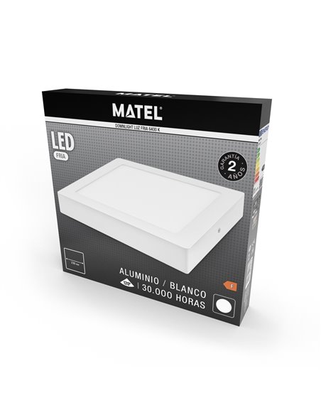 Downlight Led Superf Cuadr Blanco 12w Fr