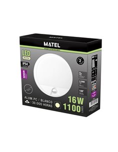 Aplique Led Sensor Superficie Ip54 16w N 2