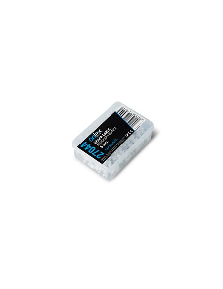 Grapa Cable Manguera Blanca 5mm (100u)