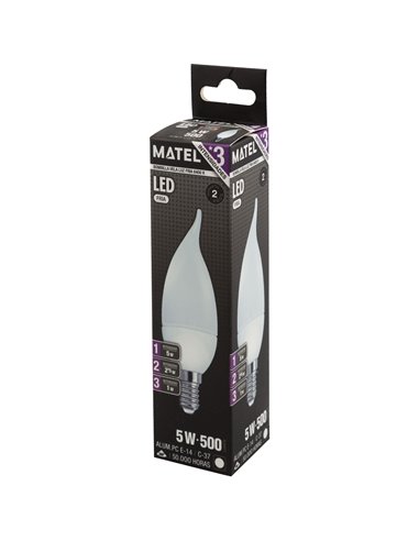 Bomb Led Vela Flama 3 Intensid E14 5w Fr