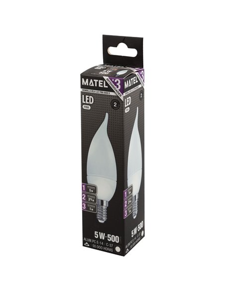 Bomb Led Vela Flama 3 Intensid E14 5w Fr