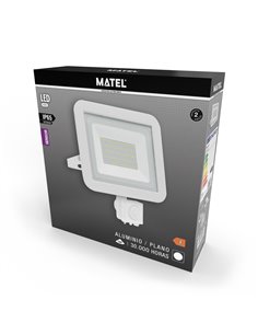 Proyector Led Sensor Plano Blanco 50w F 2