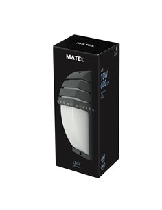 Aplique Led Luxe Vertica Gris Ip54 10w F 2