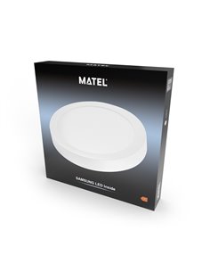 Downlight led matel redondo blanco superficie 18w chip samsung luz fría 2