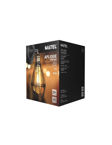 Aplique Vintage Pared E-27 100x190mm