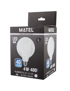 Bomb Led Filam Globo G125 Opal E27 4w F 2