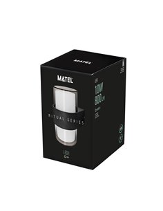 Aplique led luxe exterior ip54 matel redondo 10w neutra 2