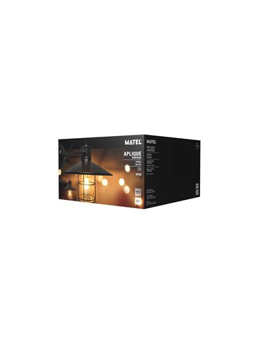 Aplique vintage E27 matel 260x300mm
