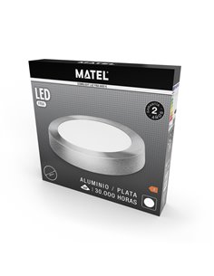 Downlight Led Superf Redon Plata 6w Fr 2